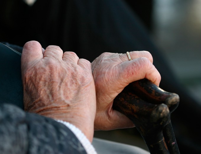 Elder hands