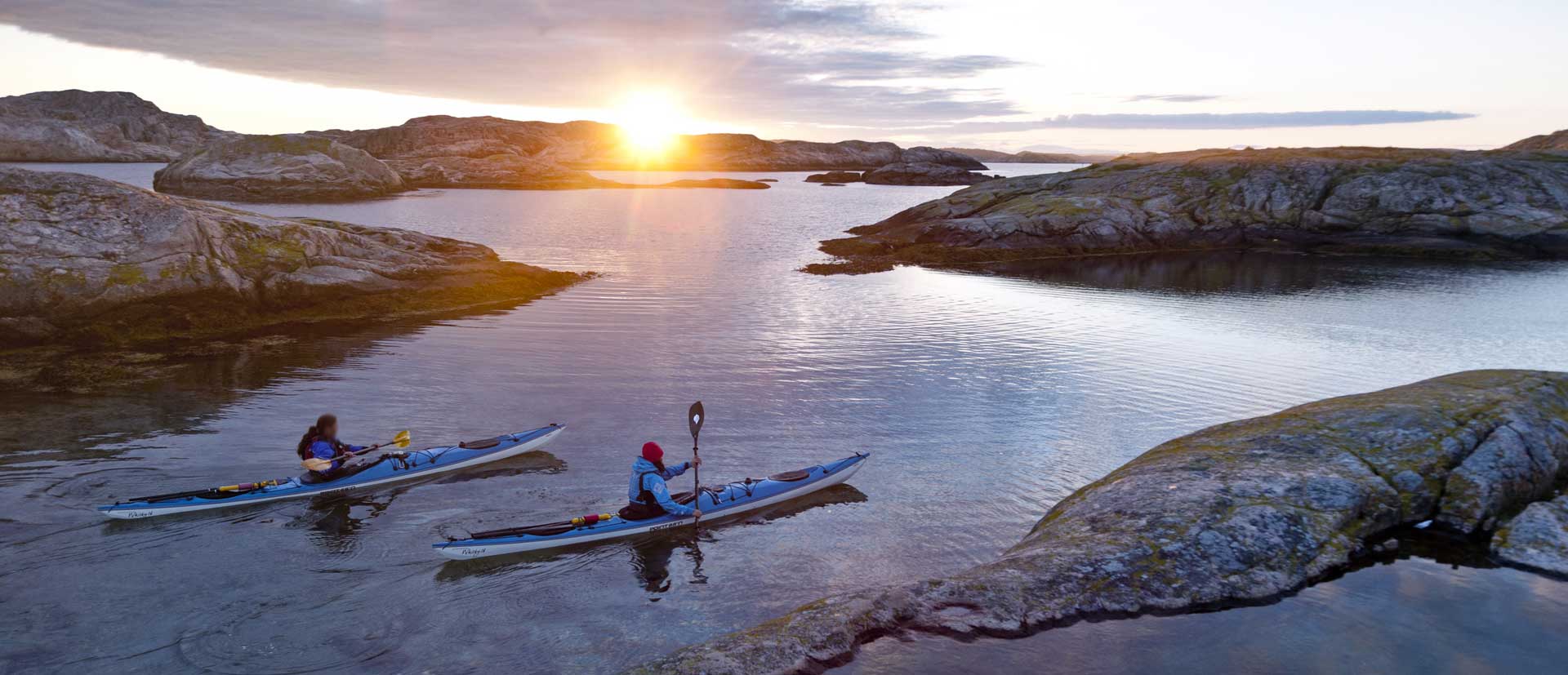 Two people kayaking