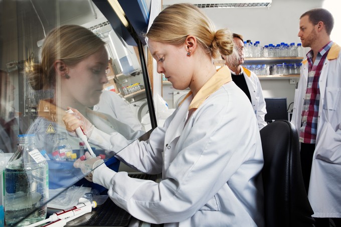 Woman in a lab